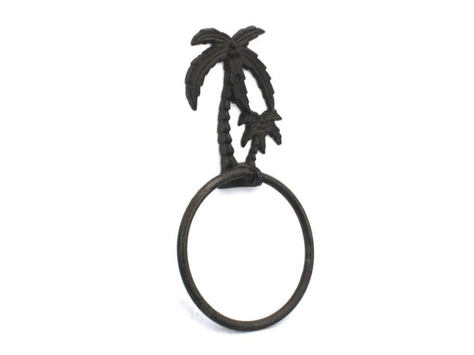 Cast Iron Palm Tree Towel Holder 9""