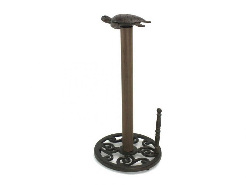 Cast Iron Sea Turtle Paper Towel Holder 13""