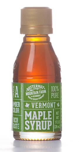 Vermont Maple Syrup - 1 Ounce Glass Bottle 'Nip' - Amber