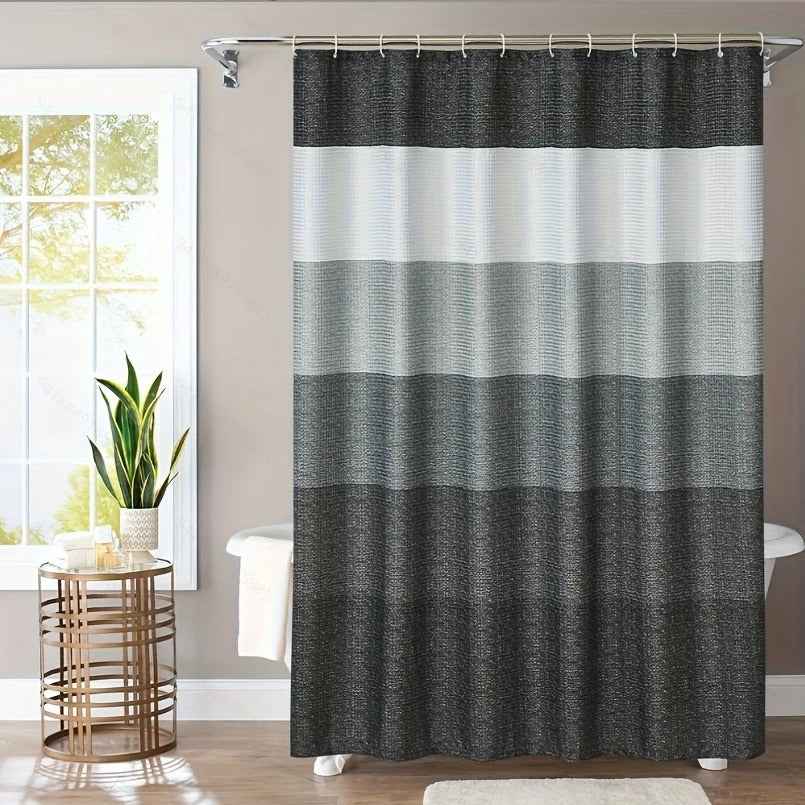 Pure Color Thick Stitching Shower Curtain