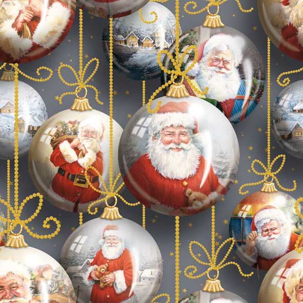 Santa Baubles Paper Lunch Napkin