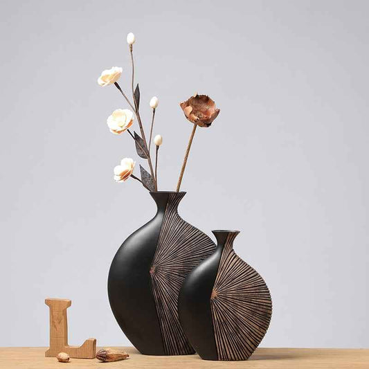Retro Affordable Luxury Vertical High Floor Vase Decoration