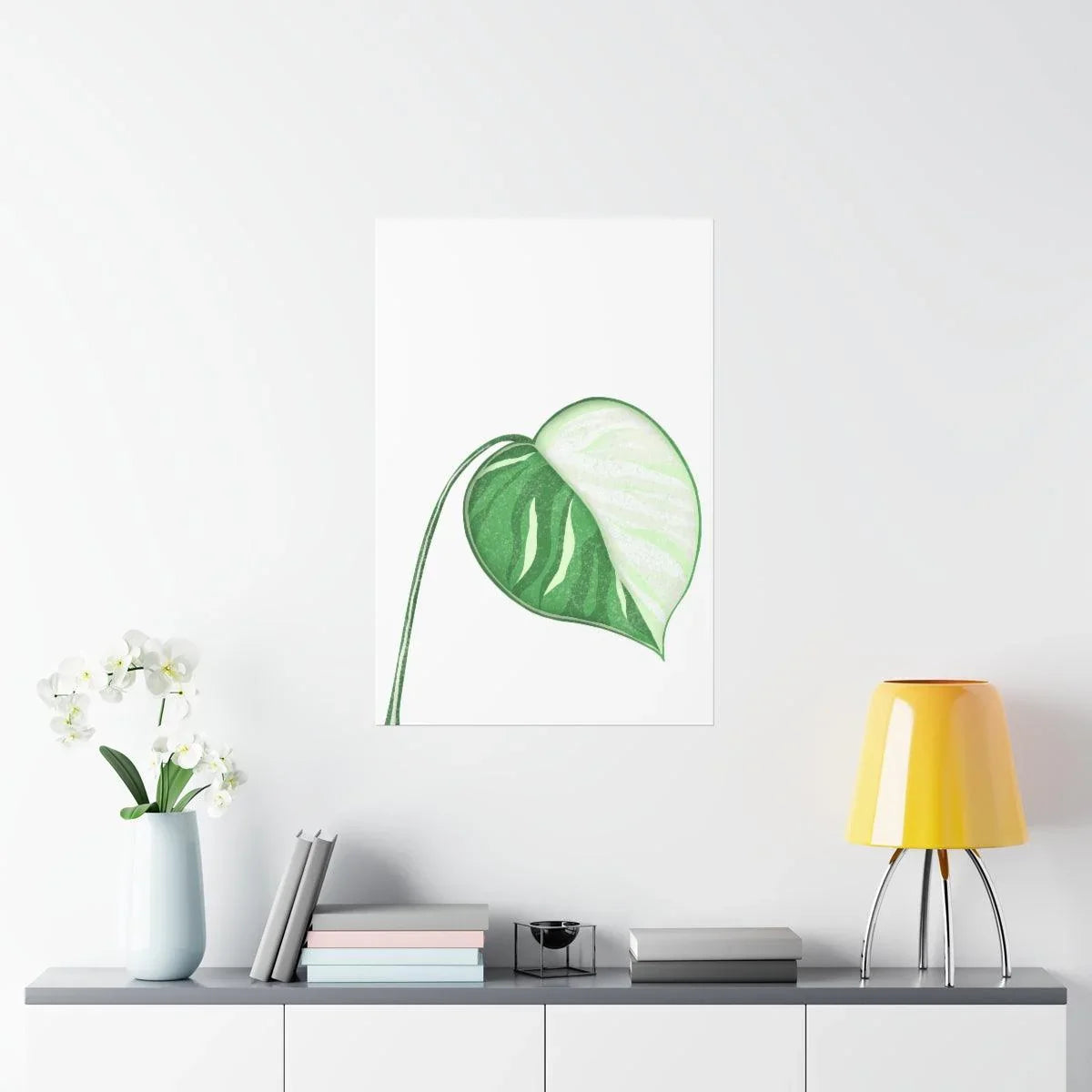 Monstera Albo Botanical Print – Unframed Wall Art