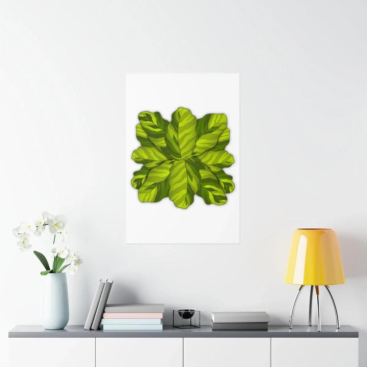 Calathea Yellow Fusion Botanical Print – Unframed Wall Art