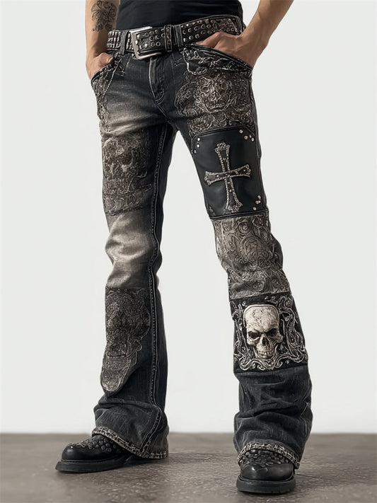 Womens Denim Jeans Womens Trousers With Colorful 3D Floral Prints