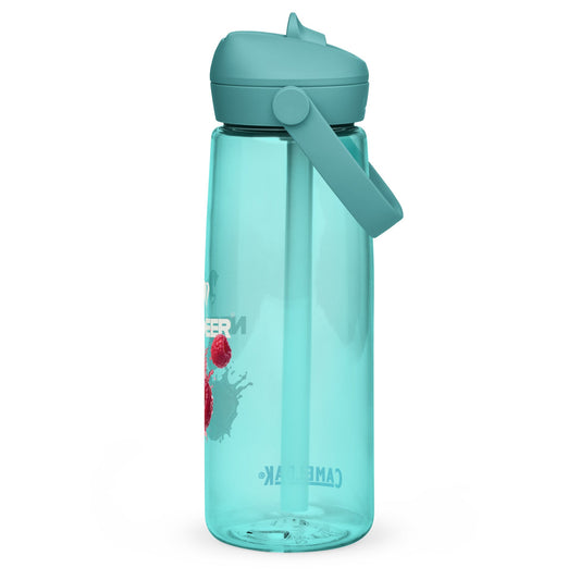 Flip straw water bottle