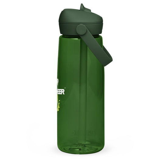 Flip straw water bottle