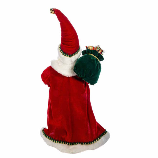 Kringles Fancy Santa With Stocking - 17 Inch