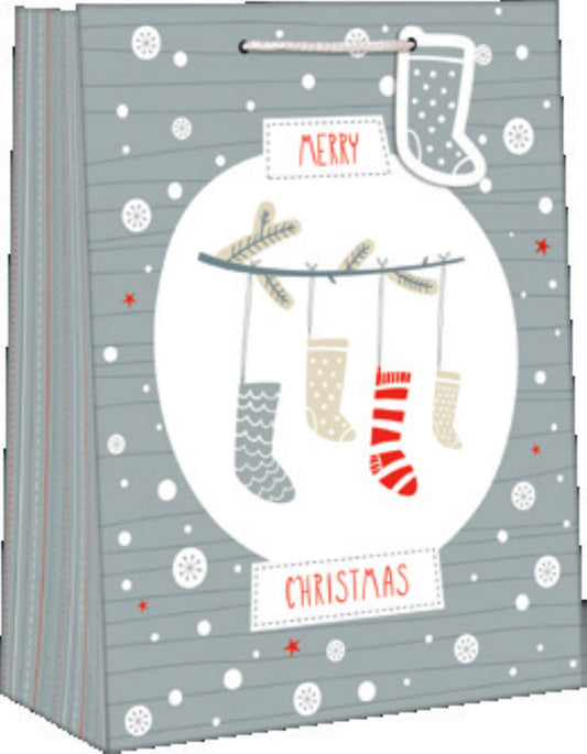 Medium Sized Whimsical Giftbag - Hello Snow