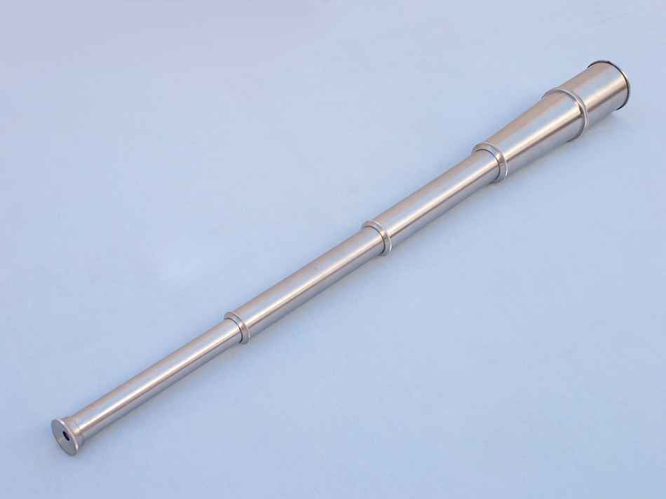 Deluxe Class Hampton Collection Brushed Nickel Spyglass 36"" with Rosewood Box