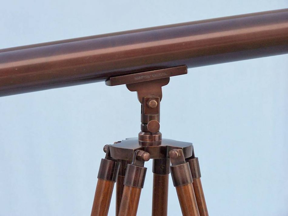 Floor Standing Bronzed Harbor Master Telescope 60""