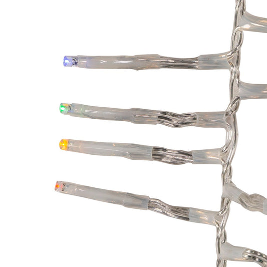 1000-Light Multicolor LED Clear Wire Cluster Garland