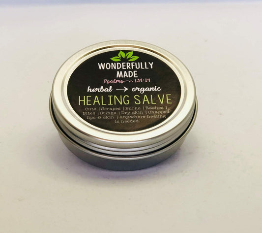 Herbal Healing Salve | Dry Hands | Calendula | Chickweed | Plantain | Chapped Lips | Cracked Skin | Organic | Everything Salve | Natural