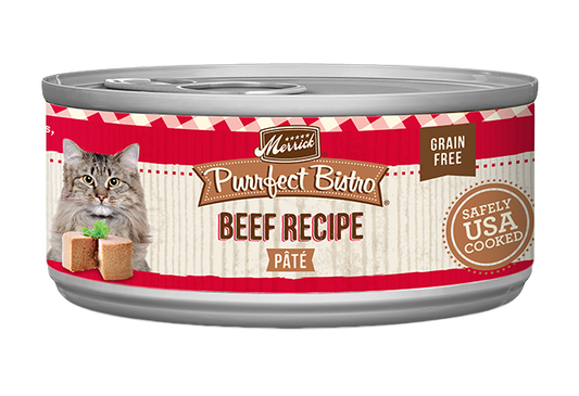 Merrick Purrfect Bistro Grain Free Adult Beef Pate Cat Food
