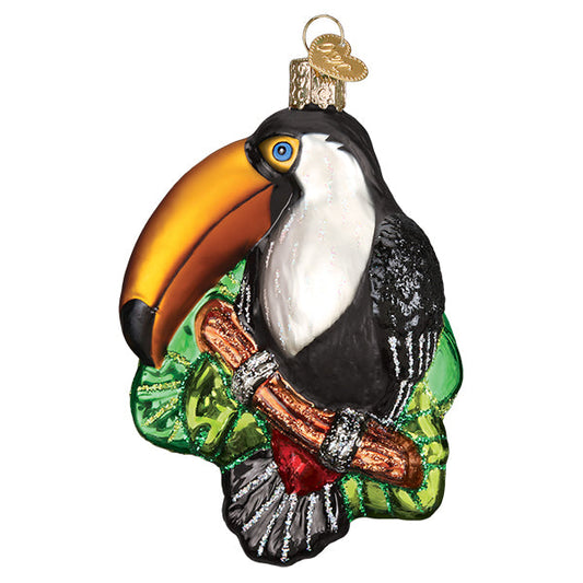 Toucan Glass Ornament