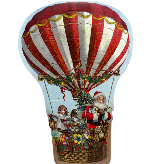Diecut Hot Air Balloon Advent Card With Envelope