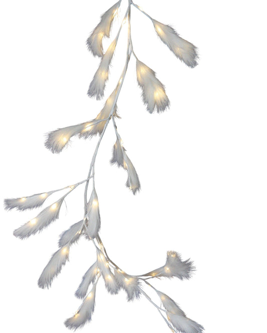 Lighted Pampas Grass Garland - 72 Inches