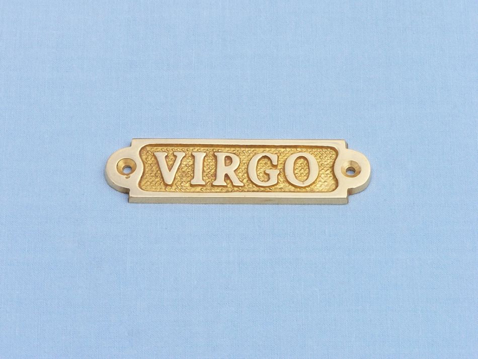 Solid Brass Virgo Sign 4""