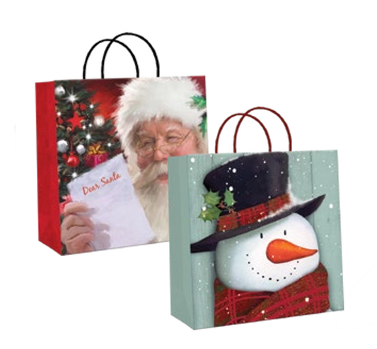2 Pack Large Kraft Gift Bags -