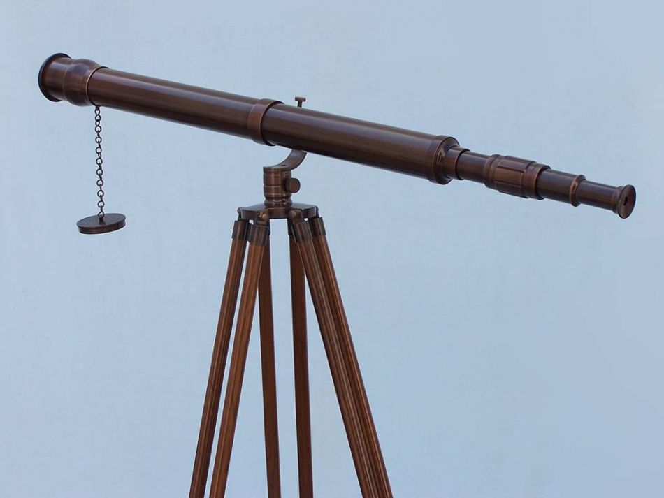 Floor Standing Bronzed Galileo Telescope 65""
