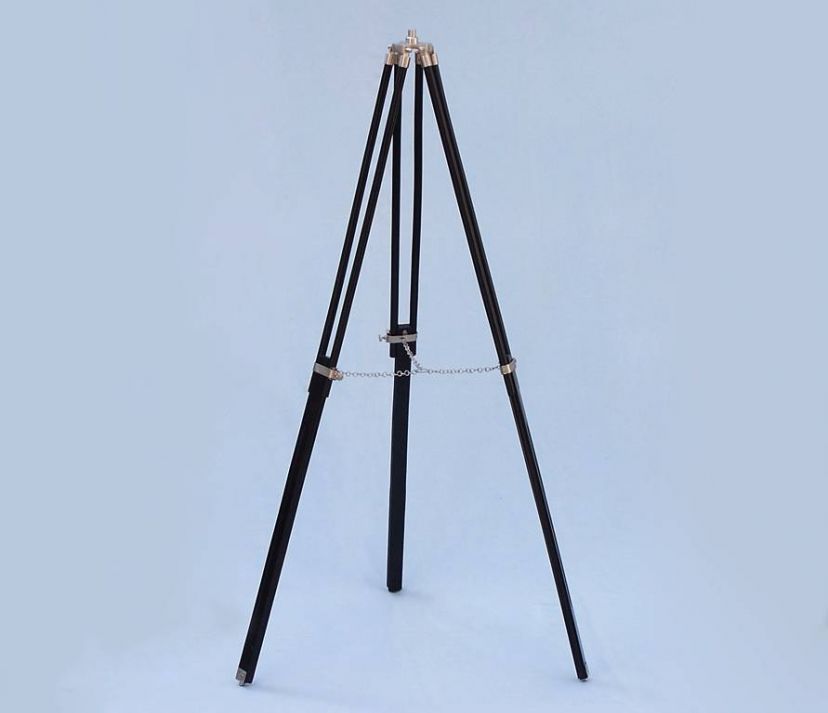Floor Standing Brushed Nickel With Leather Anchormaster Telescope 50""