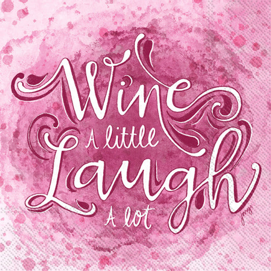 Wine And Laugh - Cocktail Napkin