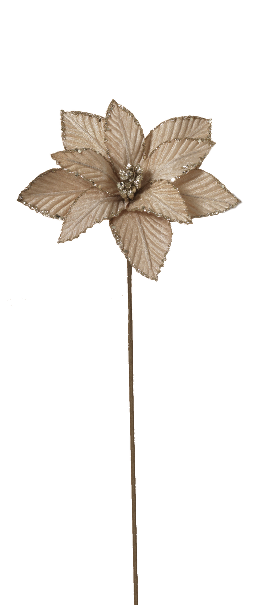 12" Poinsettia Pick -