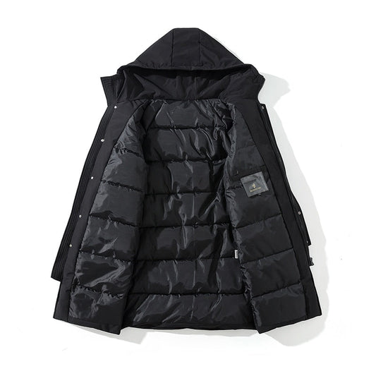 2021 Winter Thick Jacket Solid Ladies Long Coats with Zippers Hooded Single Breasted Parkas