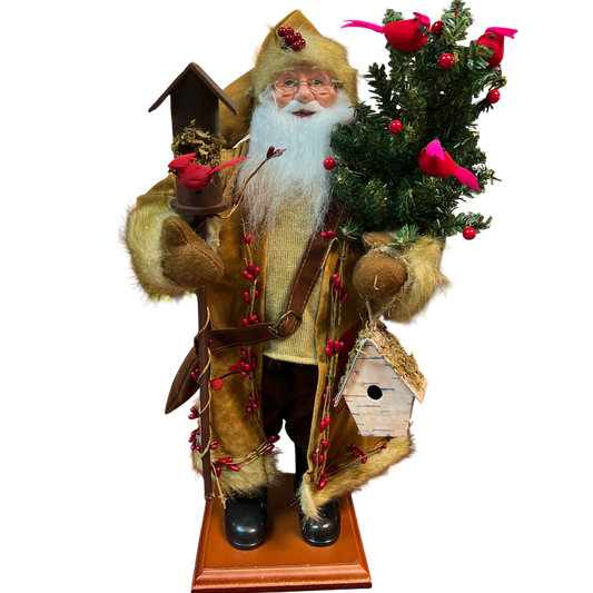Cardinal and Berries Santa - 20"