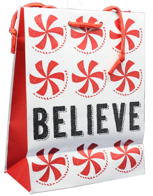 Contemporary Gift Bag With Tissue - Believe Medium