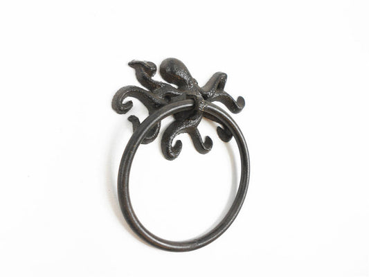 Cast Iron Octopus Towel Holder 6""