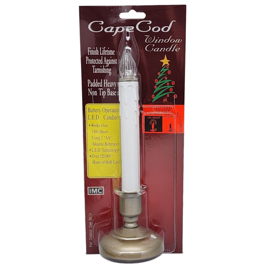 Cape Cod LED Window Candle - Pewter