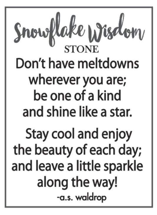 Snowflake Wisdom Stone