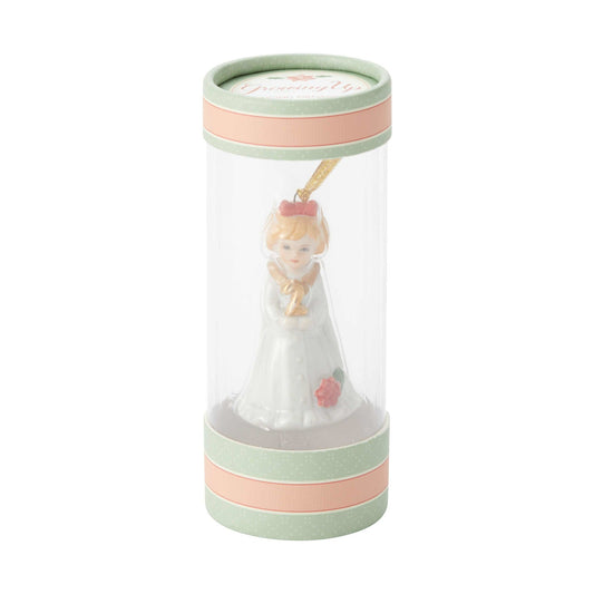 Growing Up Girl Ornament - Brunette Age 2