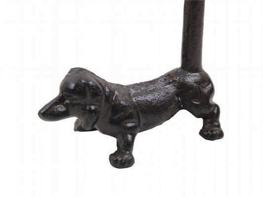 Cast Iron Dog Extra Toilet Paper Stand 12""