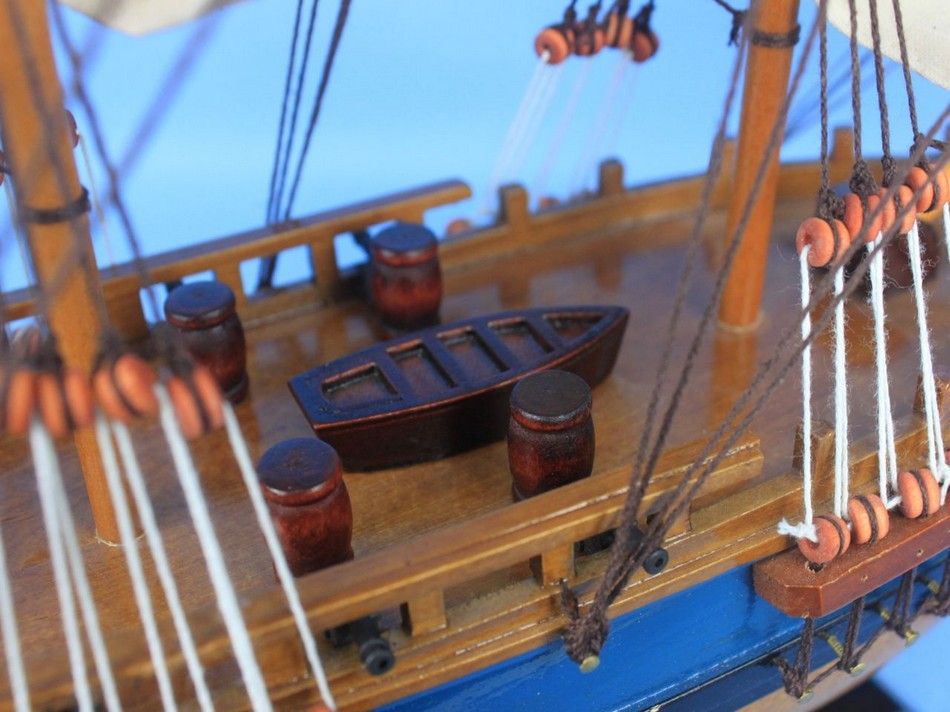 Wooden HMS Endeavour Tall Model Ship 20""
