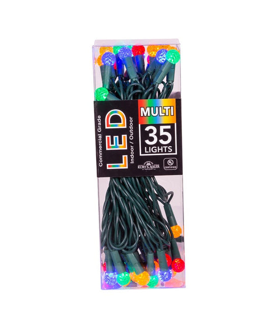 35-Light Multicolor G12 Green Wire LED Light Set