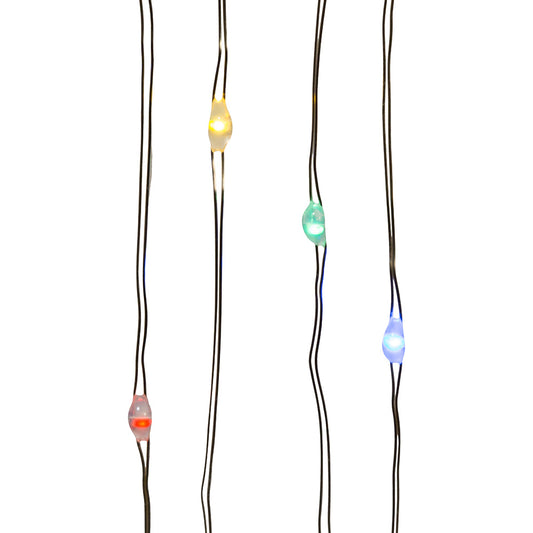 100-Light Battery Operated Multicolor Fairy Lights - Silver Wire