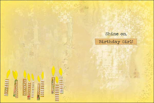 Birthday Card - Shine On Birthday Girl