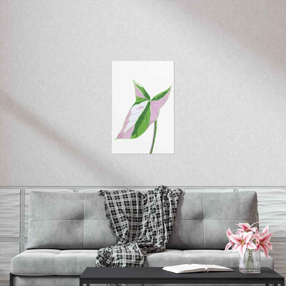 Syngonium Tricolor Botanical Print – Unframed Wall Art
