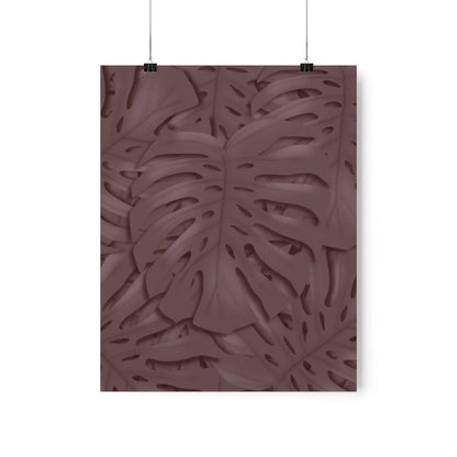 Merlot Monstera Botanical Print – Unframed Wall Art