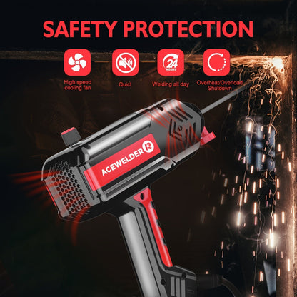 ACEWELDER 120Amp Handheld Welding Machine 110V Portable Electric ARC Welder Gun with Inverter Current Adjustment Stick Welder IP21S