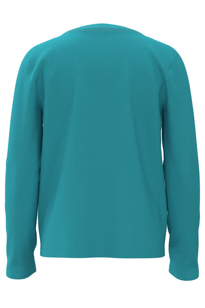 Kid's Coco Plum Everyday Long Sleeve Graphic T-Shirt | Blue Curacao Happy Pelican