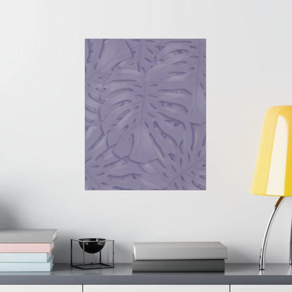 Violet Monstera Botanical Print – Unframed Wall Art
