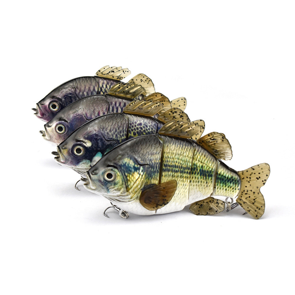 PVC Soft Tail Lure Lure Wholesale 4 Sections Tilapia Mossambica Lure More Sections Simulation Bait Freshwater Lure Fishing Bait