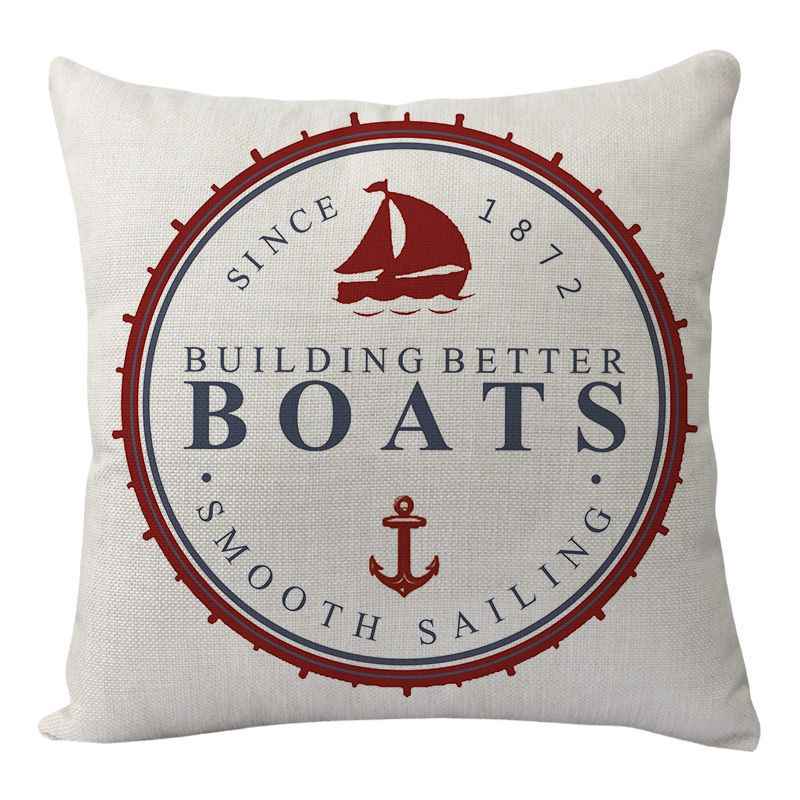 New Lighthouse Anchor Digital Printing Linen Pillowcase
