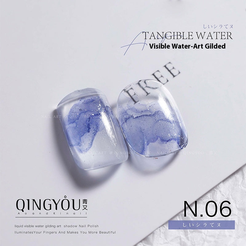 Quick-drying Nail Art Watercolor Shading Fluid Pearlescent Gradient Ink White Gilding Smoke