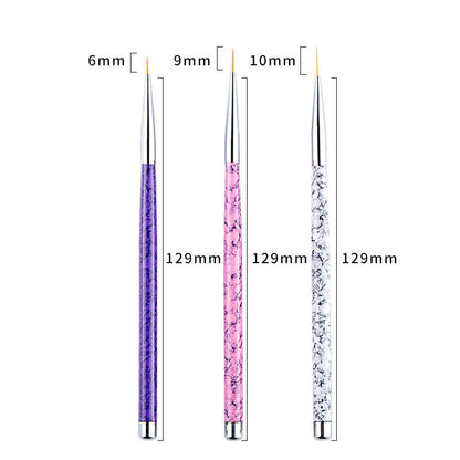 Painted Latte Art Marble Nail Brush Set