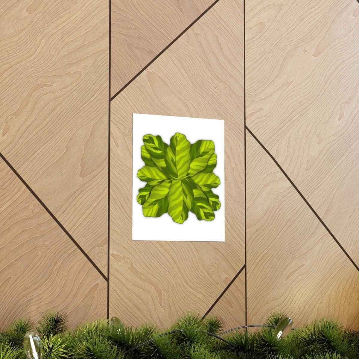 Calathea Yellow Fusion Botanical Print – Unframed Wall Art