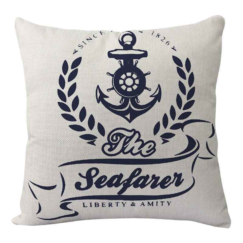 New Lighthouse Anchor Digital Printing Linen Pillowcase